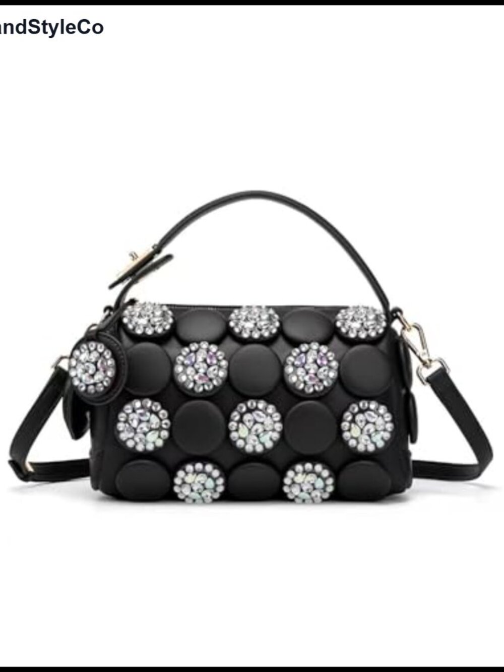 Rhinestone Evening Clutch Sparkly PU Leather Crossbody Bag Wedding